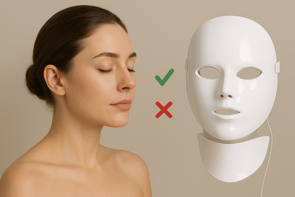 Máscara LED Beneficios y contraindicaciones